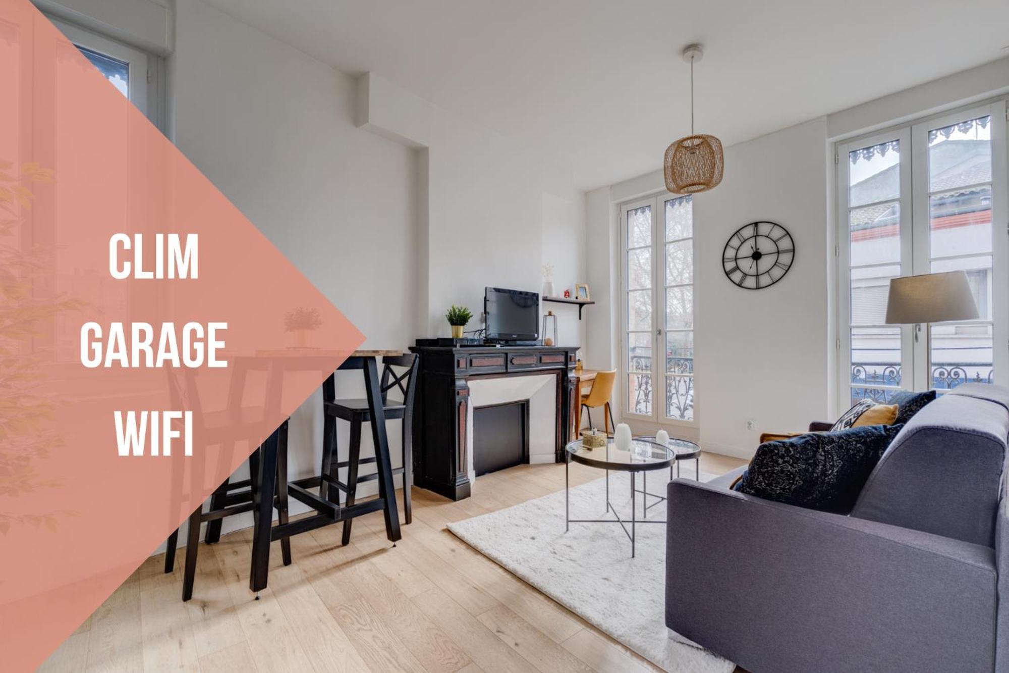 Studio Chic Et Lumineux, Garage, Wifi, Clim Toulouse Exterior foto
