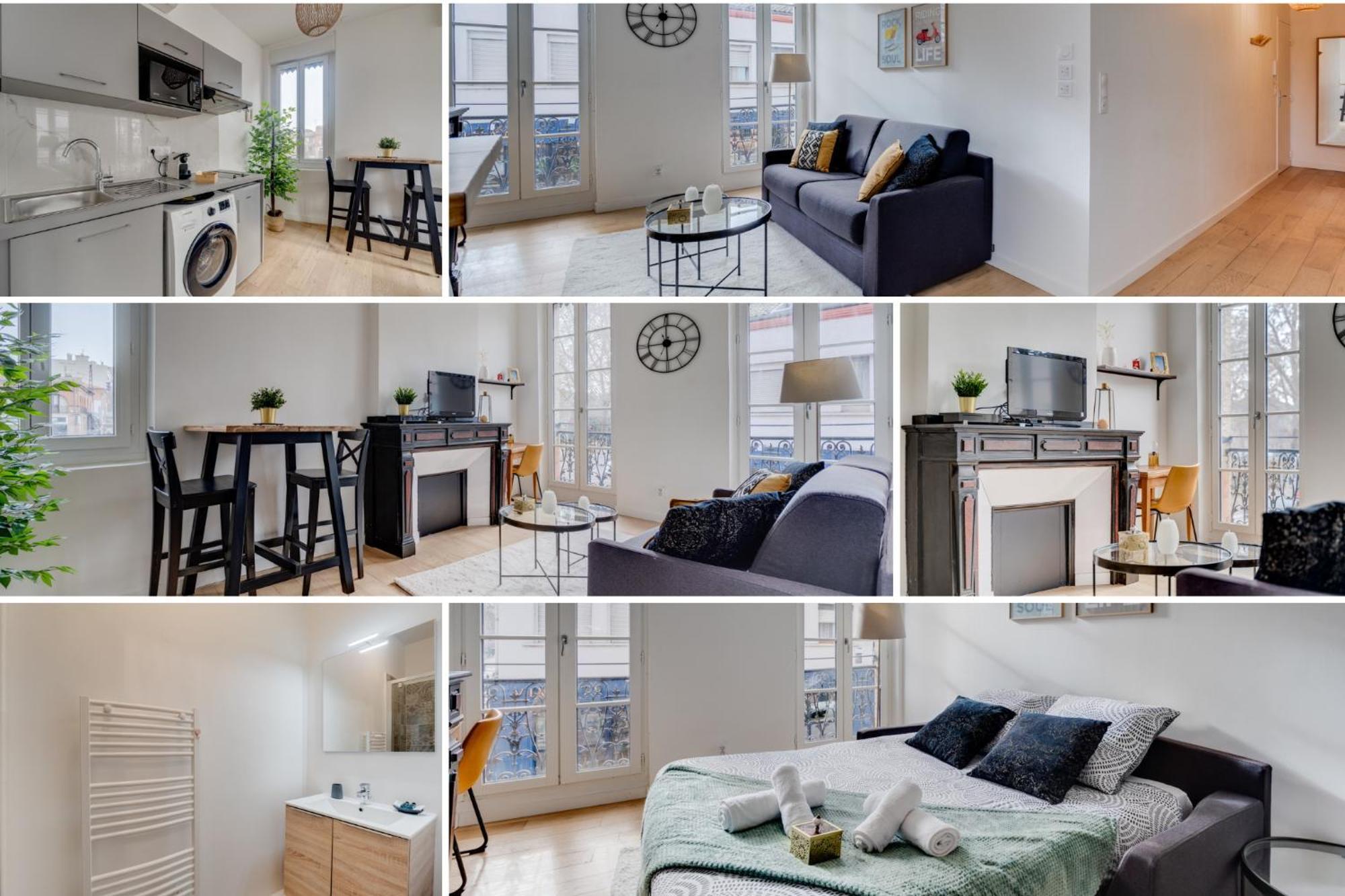 Studio Chic Et Lumineux, Garage, Wifi, Clim Toulouse Exterior foto